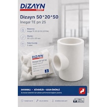 Dizayn Pprc İnegal Te 50 20 50 5 Adet Pn25 Temiz Su Tesisat Ek Parçası
