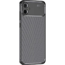 Samsung Galaxy Uyumlu, A05 Kılıf Auto Focus Karbon Kapak - Siyah