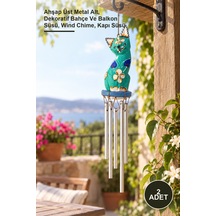2 Adet Rüzgar Çanı Ahşap Üst Metal Alt, Dekoratif Bahçe Ve Balkon Süsü, Wind Chime, Kapı Süsü