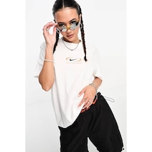 Nike Sportswear Loose Fit Tee Bfoosh Kadın Pamuklu Bol Kesim Tişört Beyaz Beyaz