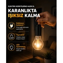 Dış Mekan Kullanımına Uygun Led Lamba Siyah