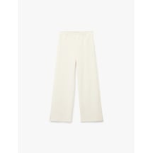 Koton Modal Karışımlı Beli Lastikli Basic Geniş Paça Pantolon Ekru 6wkg40132ak Ekru