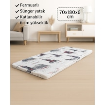 Sünger Yatak 70x180x6 Cm, Yer Yatağı, Balkon Yer Minderi,şantiye,karavan,deprem Yatağı-istanbul