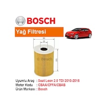Seat Leon 2.0 Tdı Yağ Filtresi 2010-2015 Bosch