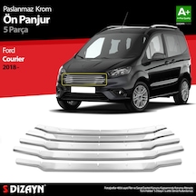 S-dizayn Ford Courier Krom Ön Panjur 5 Prç. 2018-2023