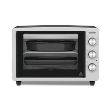 Simfer 3426 İnox Gri 34 LT Statik Mini / Midi Fırın - 4 Fonksiyon, Programlanabilir Pişirme & Isı Kontrol