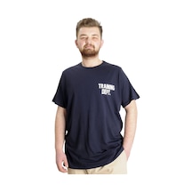 Mode Xl Büyük Beden Erkek T-Shirt Traınıng Dept 23128 Lacivert 001