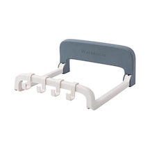 Qingmipy Duvar Takılı Banyo Lavabo Rafı - Delme Yok Kurulum, Çok Amaçlı Depolama, Gri Beyaz, Karton Paketle Diğer