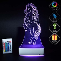 Özel Tasarım Şahlanan At 3D Led Lamba (458694001)