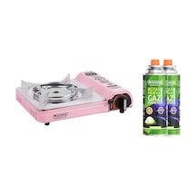 Orcamp Seramik Pro Kamp Ocak Pembe Ck-508+2 Adet Kartuş Kts-227 Orc-018-a2 Pembe