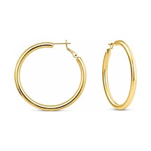 Çelik Halka Küpe 4,5 Cm Gold