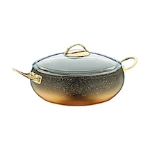 3341 2 Parça Bio Granit 24x7 Cm Tencere Gold Gold - Siyah