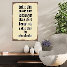 Ahşap Retro Mdf Poster , Komik Sözler , Duvar Yazıları , Manzara , Tarih , Edebiyat - Tbl0342