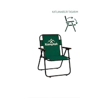 Metal Katlanır Kamp Karavan Doğa Piknik Plaj Outdoor Sandalyesi Yeşil
