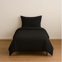 Ezgi Tek Kişilik Nevresim Takımı, 160 X 230 Cm, Siyah, 1 Yastık Kılıfı Dahil 0