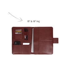 Mussen Macbook Neo Air Pro 15-16 İnç Organizer Evrak & Laptop & Tablet Çantası Bordo Nova