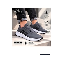 Branca Unisex Kadın Erkek Yarı Ortapedik Günlük Spor Sneaker Yürüyüş Outdoor Ayakkabı Füme - Siyah GRİ