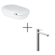 Duravit D-neo 60 Cm Çanak Lavabo, Beyaz Ve A.1 Lavabo Bataryası X
