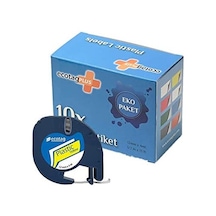 Ecotag Dymo 721620 Letratag Muadil Plastik Şerit Etiket Sarı 12 MM x 4 M