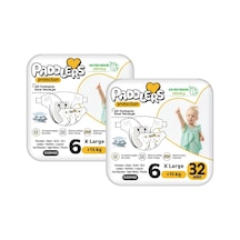 Protection Bebek Bezi 6 Numara X-large 15+ Kg 64 Adet 2 Li Jumbo Set, Maksimum Koruma
