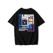 Brz Collection Unisex Oversize Kylian Mbappe T-shirt-siyah Siyah