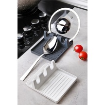 Pratik Çoklu Kepçe Kaşık Ve Kapak Tutma Aparatı Kaşıklık Kapak Tutucu