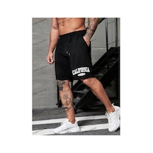 Tarzsokak Y2k Unisex Yaz Şort Bermuda Harajuka Anime Retro Kod-11440 Siyah