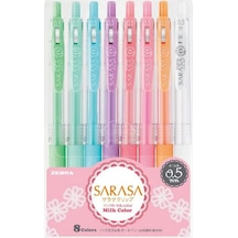 Zebra Sarasa 0.5 MM Milk Color 8'li Jel Kalem - Pastel Renkler