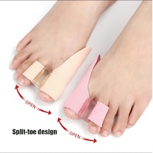 Ayarlanabilir Silikon Jel Ayak Parmağı Ayırıcı Halluks Valgus Destekleyici Bunyon Düzeltici Ayak Başparmağı Ayırıcı Yumuşak Ve Esnek Jel Tasarım Günlük Ayak Bakımı İçin 1 Çift Pembe