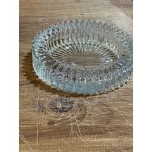 Kristal Lüx X 1 Adet Cam Küllük 14cm.mo053 Cam Mavi Yuvarlak