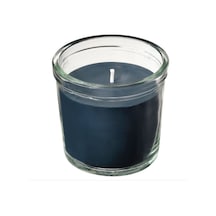 Ikea Fruktskog Cam Kaplı Kokulu Mum 7,5 X 7 Cm Sardunya Turkuaz - Siyah Siyah - Turkuaz