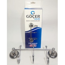 Göçer Çelik 3'Lü Banyo Askısı Krom
