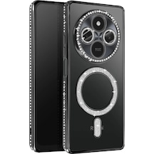 Newface Xiaomi Redmi 14c Joke Simli Magneticsafe Kılıf - Siyah Siyah