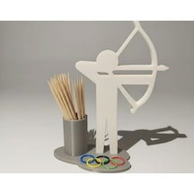 Okçu Figürlü Kürdanlık 3d Baskı 10 Cm Belirtilmemiş