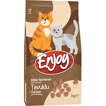 Enjoy Yetişkin Kediler için Tavuklu Tam ve Dengeli Kedi Maması 3 x 1 KG
