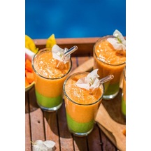 Kokteyl Sunum Cam Pipeti Isıya Dayanıklı Eğimli Şeffaf 20 CM 3 Adet