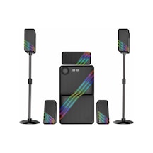 Hepu 175 Watt Hp-tv03 5+1 Ev Sinema Sistemi Bluetooth + Usb + Sd Kart + Aux + Kumandalı Rgb Tasarım