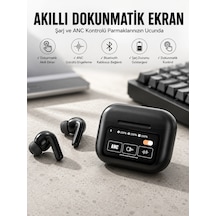 Kablosuz Bluetooth Kulaklık Ekranlı Uzun Şarj Süreli Anc Destekli Renkli 84504365