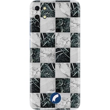 Reeder S19 Max Kılıf Resimli Desenli Baskılı Silikon Checkers Marble 1370