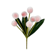 Yapay Çiçek Kırmızı Açık Pompon Çiçeği Dekoratif Yapay Çiçek 30 20cm