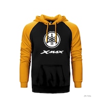 Xmax Logo Sarı Reglan Kol Kapşonlu Sweatshirt Sarı