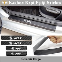 Peugeot 405 Karbon Kapı Eşiği Sticker (4 Adet)
