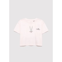 Mavi - Bugs Bunny Baskılı Pembe Tişört 7610369-90773 Pembe