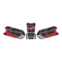 Bmw Gs R 1250 2013 - 2024 Uyumlu Tank Pad Set 004 Kırmızı