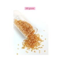 Tedar Kesme Cam Boncuk 2mm - 60 Gram - Şeffaf Altın - Bnc366 Najmaddin (No:1) 8.5Cm X 10.5 Cm