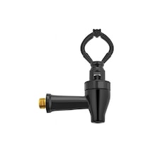 Çay Kazanı, Çay Otomatı Ve Semaver İçin Dıştan Dişli Siyah Plastik Musluk - Somun Ve Conta Dahil Siyah