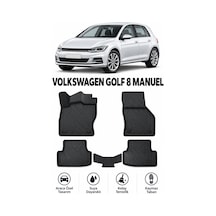 Carbon Desenli Volkswagen Golf 8 Manuel 2025 Siyah 3d Havuzlu Paspas