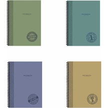 Keskin 385542 16,5x22,5 80 Yp Kareli Karton Kapak Spiralli Hafif K.stamp Defter