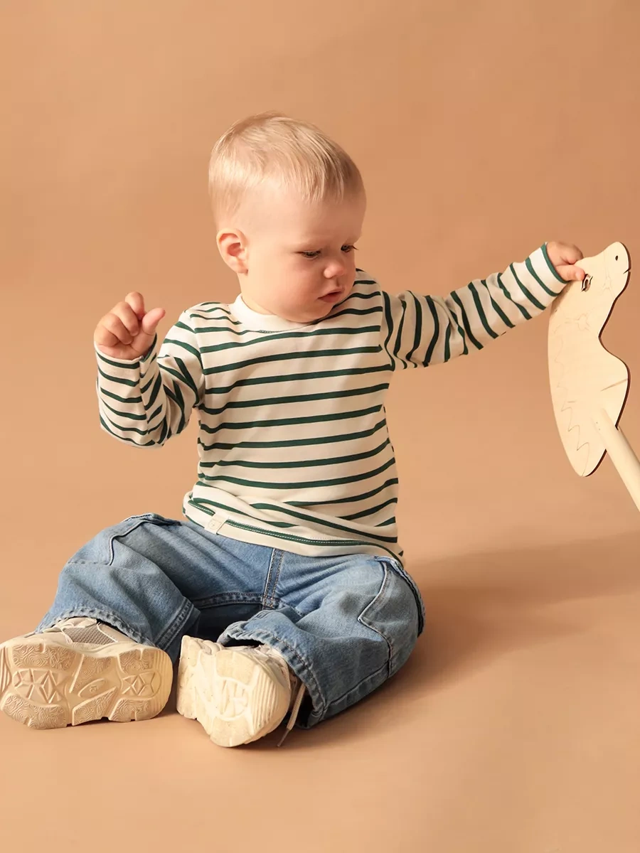 Sima-lend & Kroska A Çocuklarınız İçin Uzun Kollu Tişört. 234049100 Sütlü