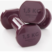 Decathlon Domyos Dambıl - 2 X 1,5 Kg - Fitness Hafif Antrenman / Pilates Mor